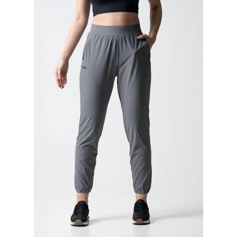 STRCH Grey Solid Regular Joggers (M)