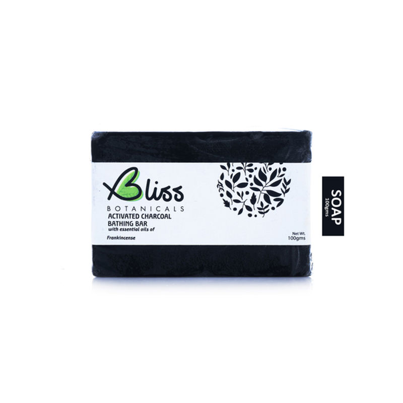 Bliss Botanicals Activated Charcoal Bathing Bar with Frankincense Essential Oil
