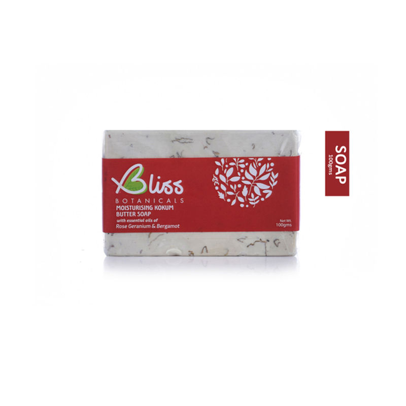 Bliss Botanicals Kokum Butter Soap with Rose Geranium & Bergamot essential oil - Moisturizing