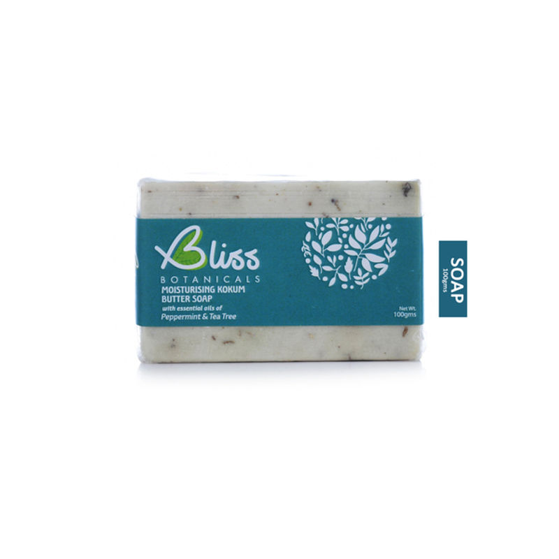Bliss Botanicals Kokum Butter Soap with Peppermint & Tea Tree essential oil - Moisturizing