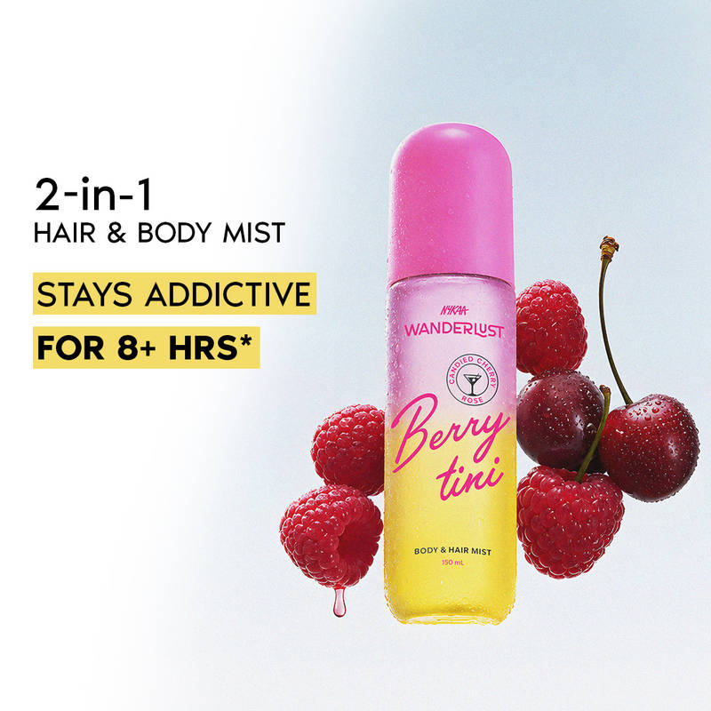 Wanderlust Berry Tini Fruity Floral Perfume Body & Hair Mist with Candied Cherry & Rose