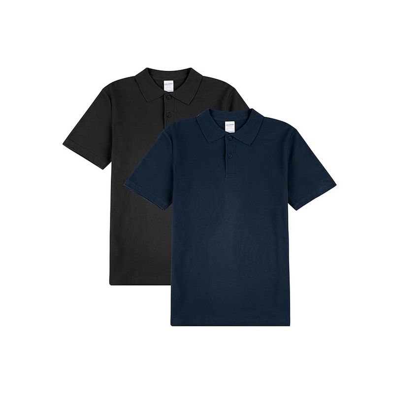 Gildan Multi-Color Softstyle Adult Pique Polo T-shirt (Pack of 2) (S)