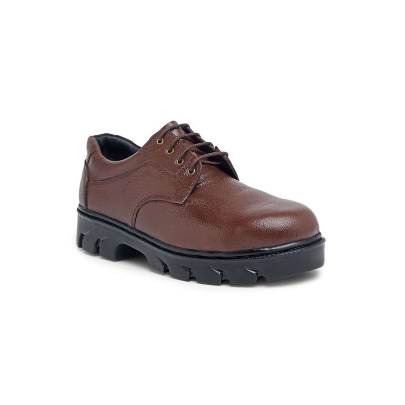 Teakwood Leathers Men Brown Texture Geniune Leather Shoe - Euro 40
