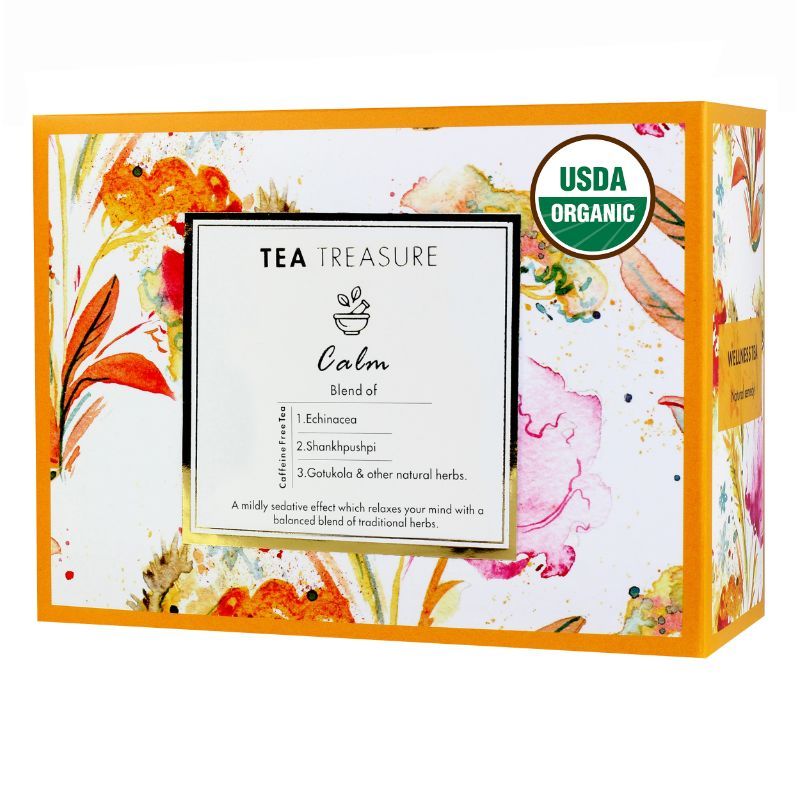 Tea Treasure Calm Tea 18 Pyramid Tea Bags