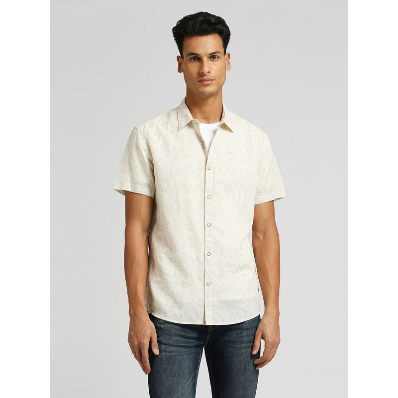 Pepe Jeans Truckston Printed Cotton Linen Shirt (S)