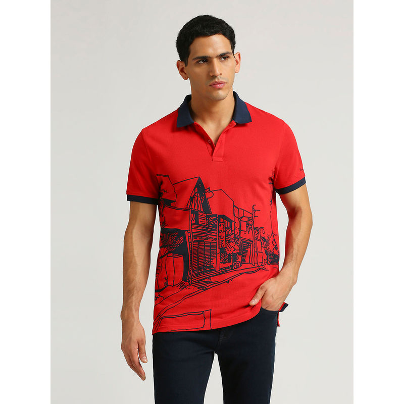 Pepe Jeans Ross Placement Printed Polo T-shirt (M)