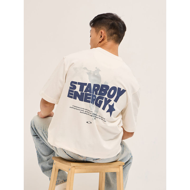 THE BEAR HOUSE Men Typography Printed Round Neck Cotton Oversized T-shirt main image 0