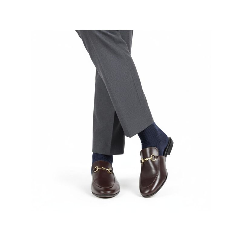 Monkstory Brown Horsebit Classic Mules (UK 7)