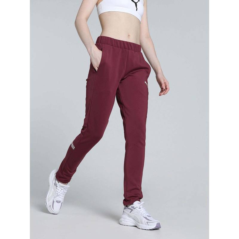 Puma Tec Sport Women Maroon Track Joggers (S) (S)