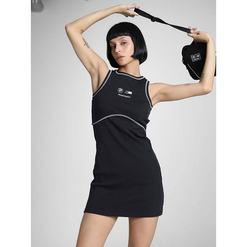 Puma BMW M Motorsport Women Black Slim Fit Dress (XS) (XS)