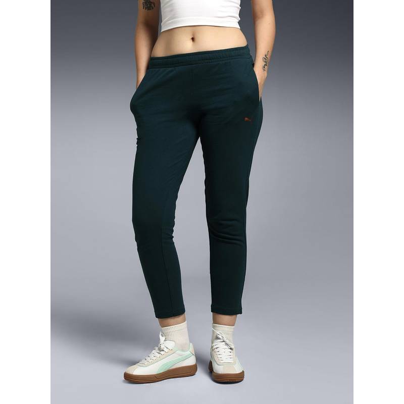 Puma Green Solid Slim Fit Trouser (XS) (XS)