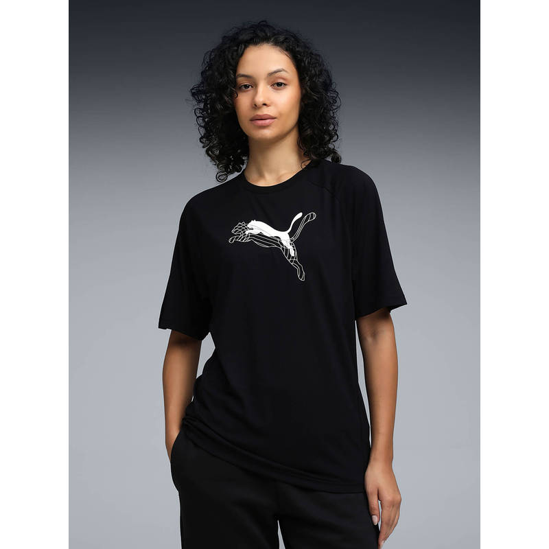 Puma Evostripe Women Black Relaxed Fit T-Shirt (XS) (XS)