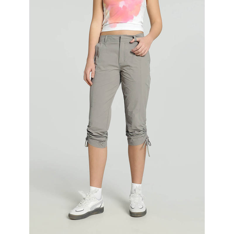 Puma YONA Women Grey Slim Fit Capri (XL) (XL)