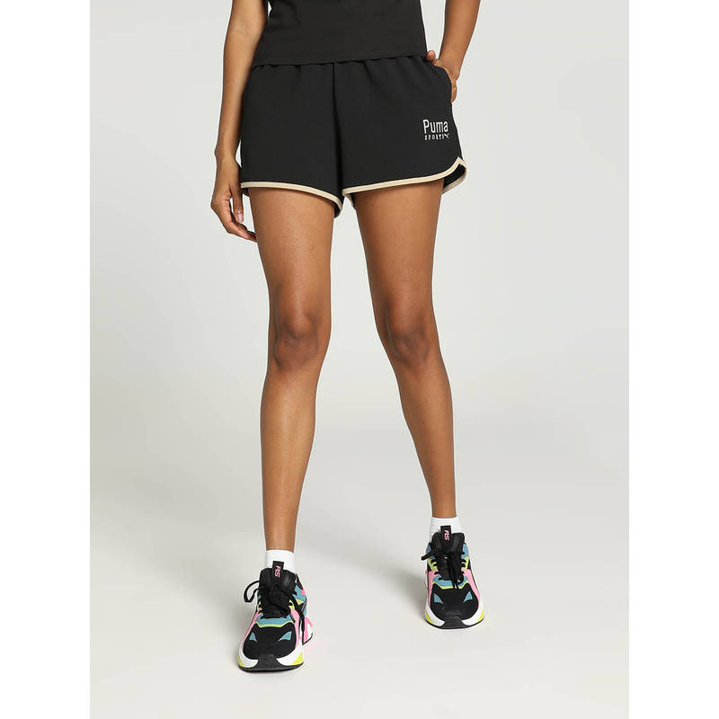 Puma TEAM Women Black Shorts (L) (L)