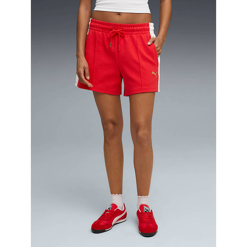 Puma Women T7 Everyday Comfort Pintuck 4" Shorts (S) (S)