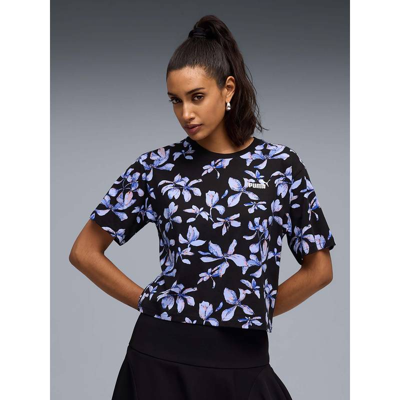 Puma Black Printed Relaxed T-Shirt (XL) (XL)