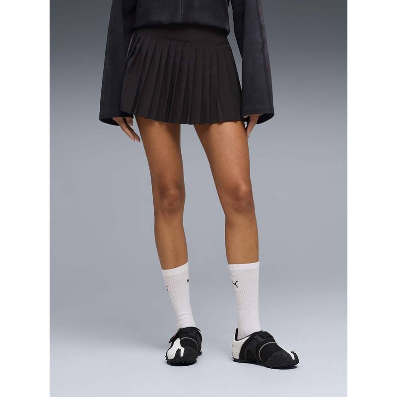 Puma Black Solid Regular Skort (M) (M)
