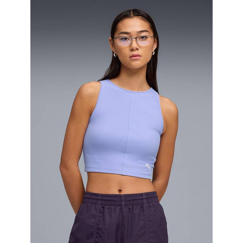 Puma Wardrobe Essentials Women's Ribbed Crop Top (S) (S)