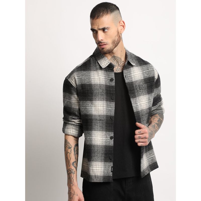 THE BEAR HOUSE Mens Multi-Color Checkered Shacket (M)