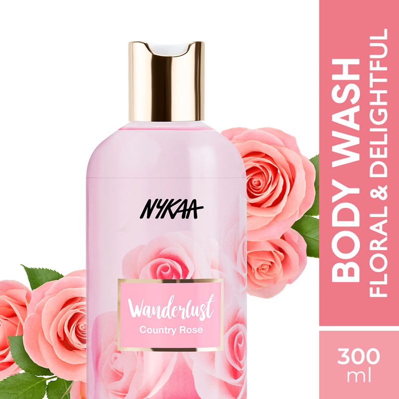 Nykaa Wanderlust Country Rose Floral Fragrance Cleansing & Hydrating Shower Gel
