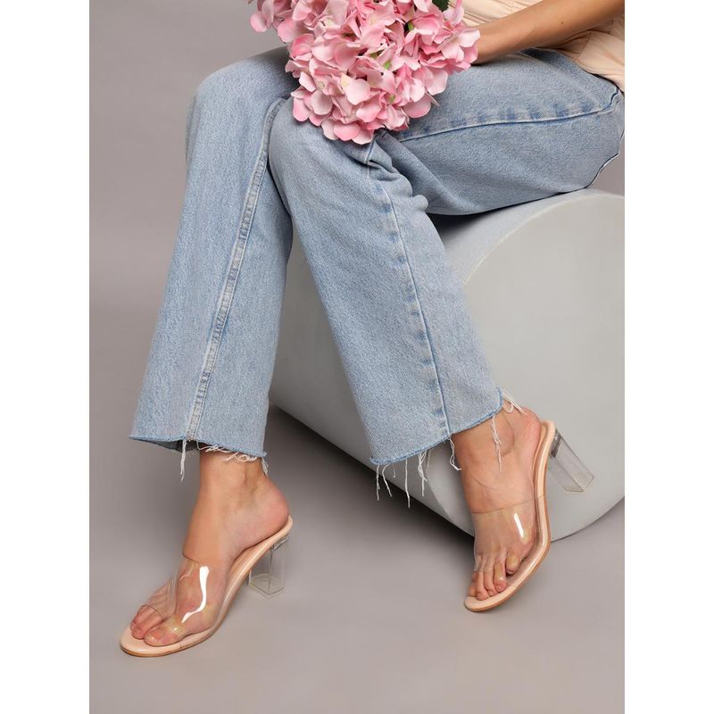 Truffle Collection Nude Solid Heels (UK 4)