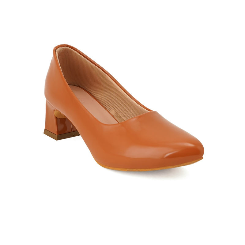 SCENTRA Spain Women Tan Block Heel Pumps Buy SCENTRA Spain Women Tan