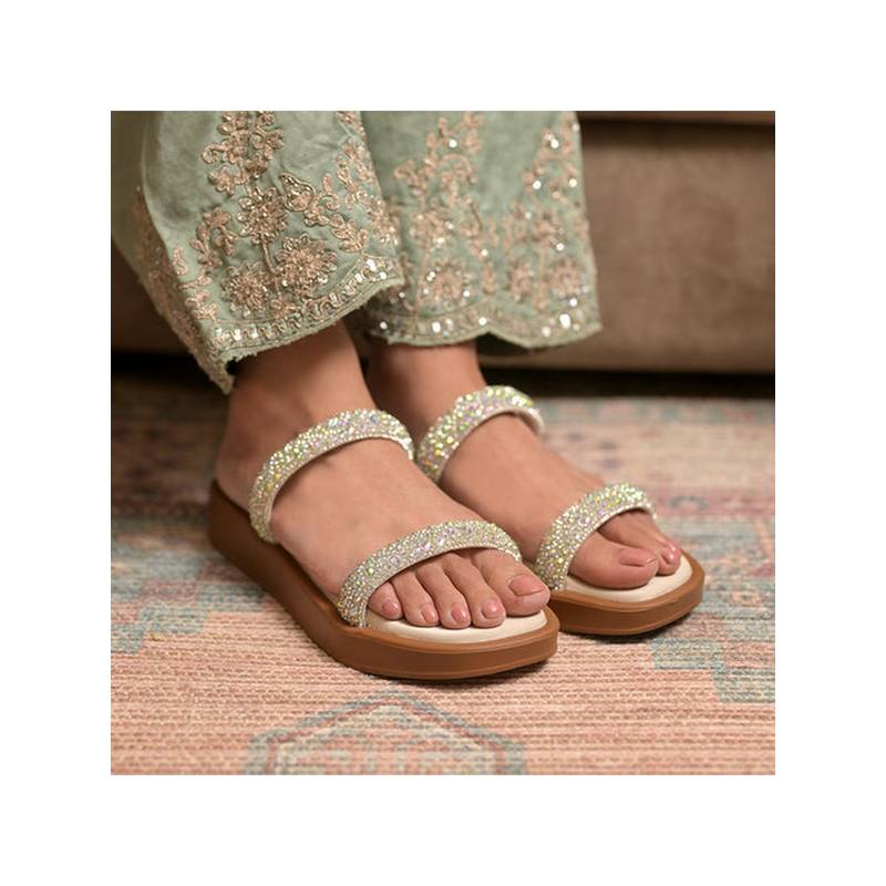 Coral Haze Pixie Silver Sandals (EURO 36)