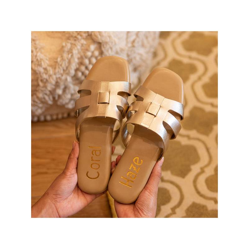 Coral Haze Mira Gold Sandals (EURO 36)