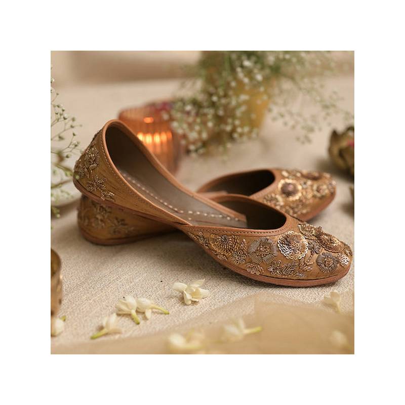 Coral Haze Women Brown Anokhi Juttis (EURO 39)