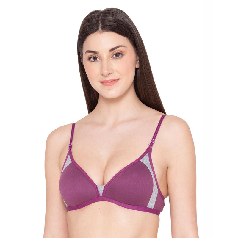 Groversons Paris Beauty Women Medium Coverage Everyday T-Shirt Bra - Purple (36B)