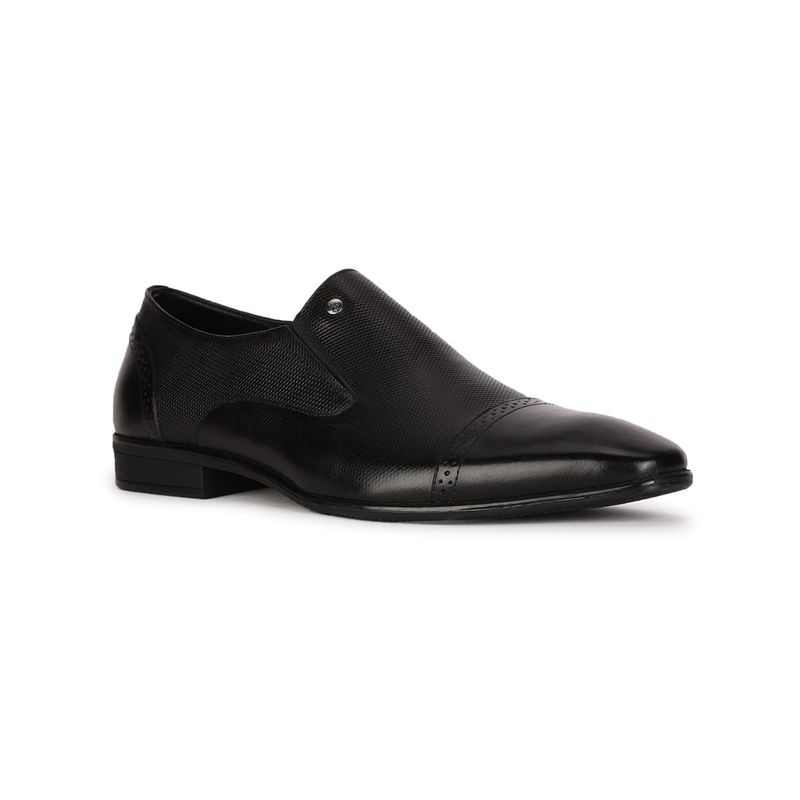 Hush Puppies Solid Black Formal Shoes (UK 7)