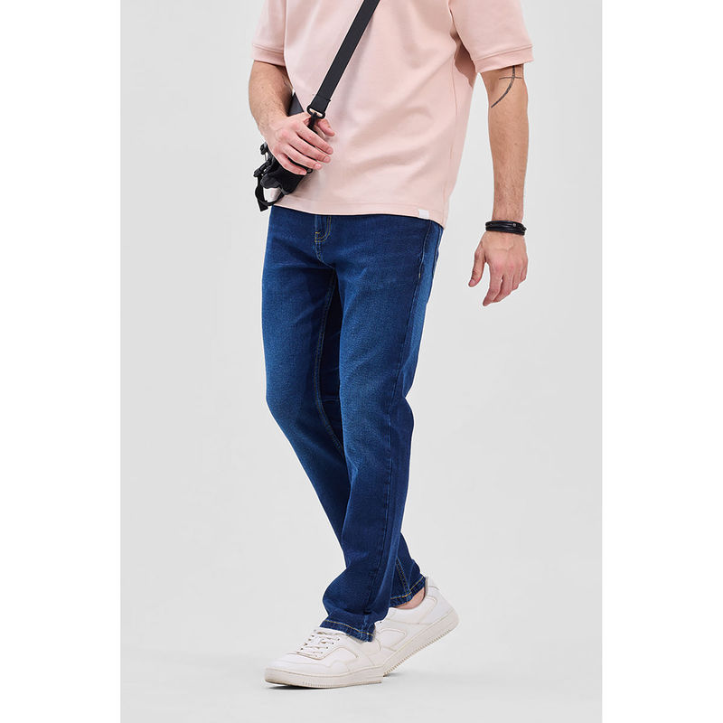 Snitch Navy Blue Slim Fit Jeans (38)