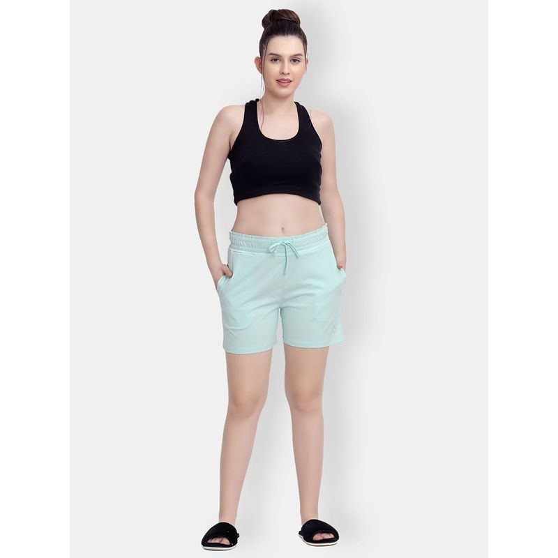 MAYSIXTY Green Solid Shorts (M)