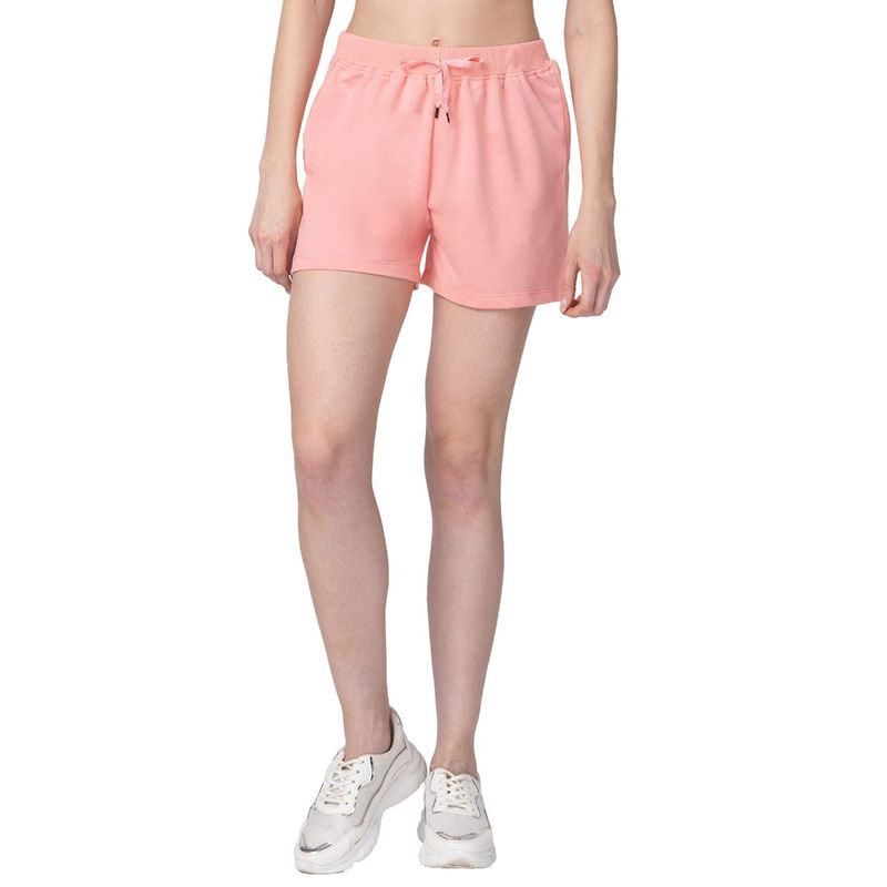 Candyskin Women Athleisure Peach Shorts: Buy Candyskin Women Athleisure ...