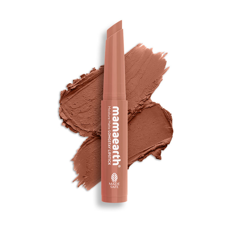 Mamaearth Moisture Matte Longstay Mini Lipstick with Avocado Oil & Vitamin E - 04 Cinnamon Nude