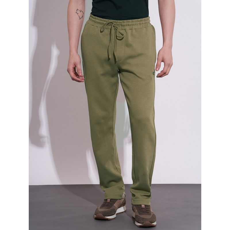 Being Human Men Green Cotton Blend Trackpant (30)