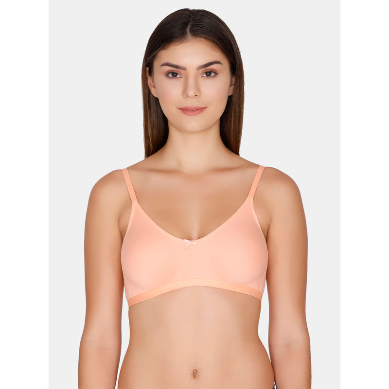 Buy Rosaline by Zivame Peach Under Wired Padded T-Shirt Bra for