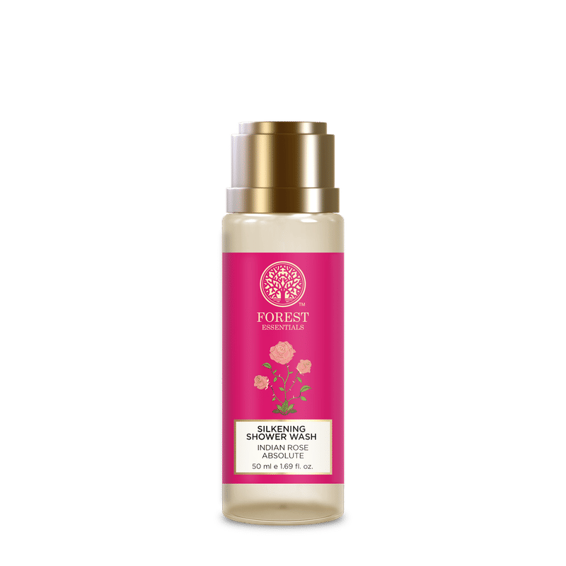 Forest Essentials Silkening Shower Wash Indian Rose Absolute - Ayurvedic Body Wash Sulphate Free