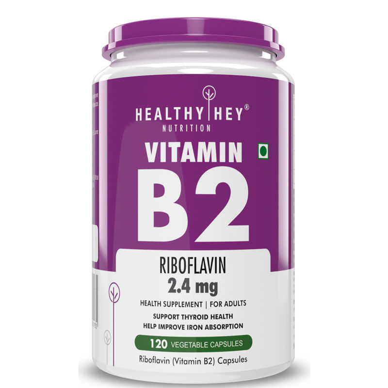 Buy HealthyHey Nutrition Vitamin B2 Riboflavin Veg Capsules Online
