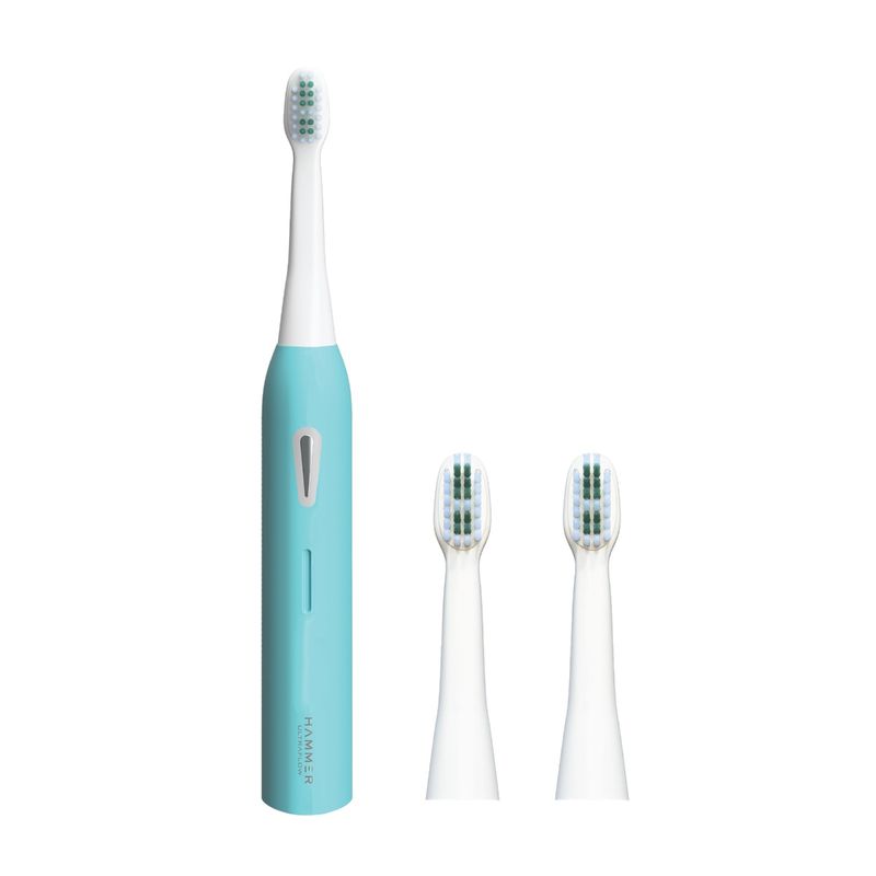Buy HAMMER UltraFlow Electric Toothbrush with 3 Replaceable Brush Heads, 6 Brushing Modes (Blue