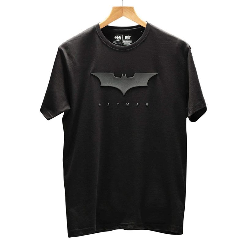 The Souled Store Men Official Batman 3D Logo Black T-Shirts (M)