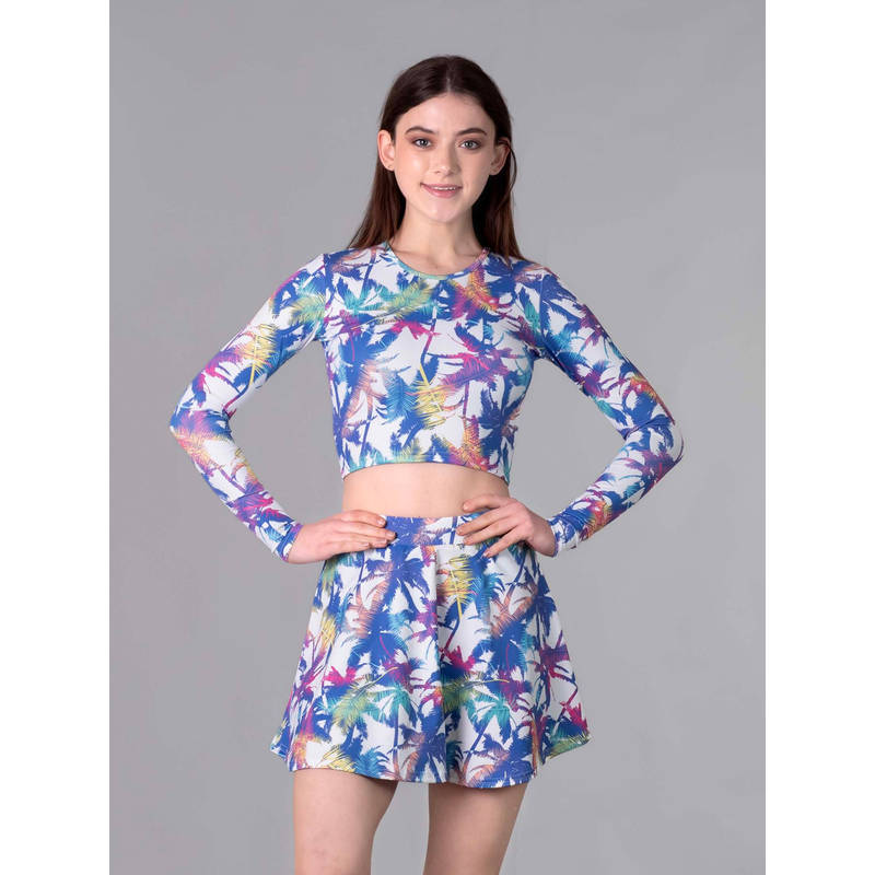 Keepfit Women Multi-Colour Polyester Top with Bottom (XS)