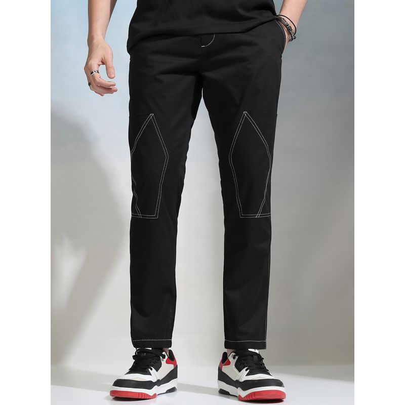 HIGHLANDER Men's Black Slim Fit Trouser (30)