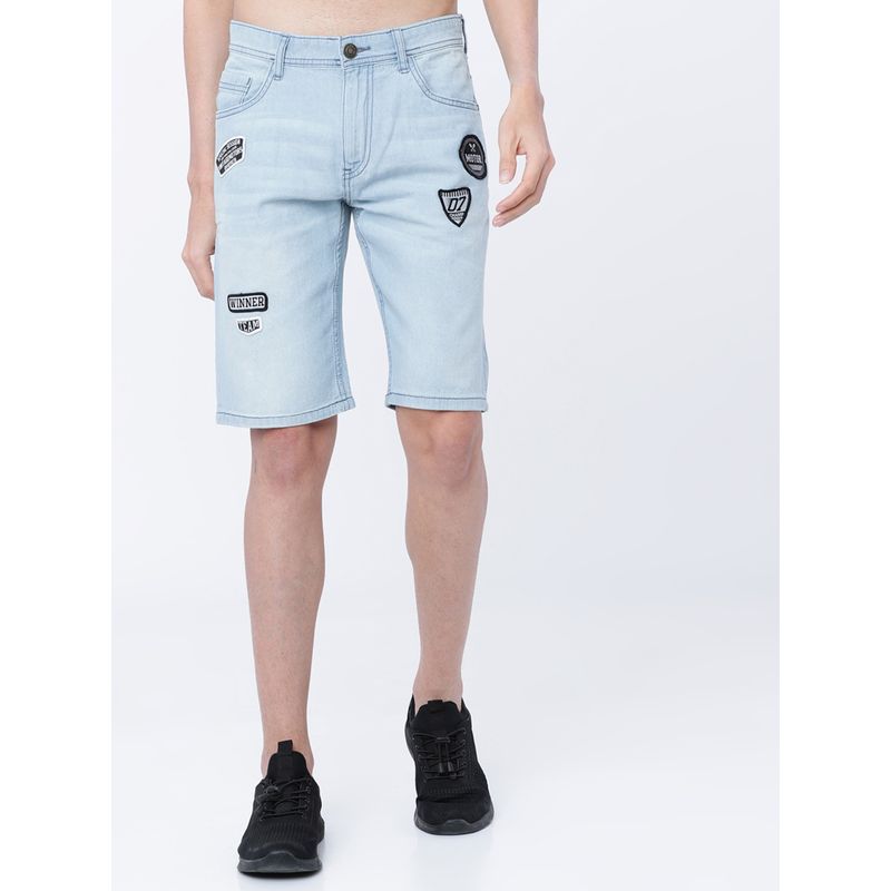 HIGHLANDER Men's Blue Slim Fit Shorts (30)