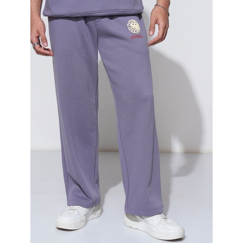 HIGHLANDER Men's Warner Bros House Of The Dragon Purple Straight Fit Track Pant (34)