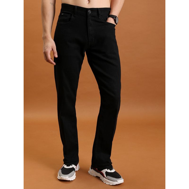 HIGHLANDER Men's Straight Fit Clean Look Stretchable Jeans (36)