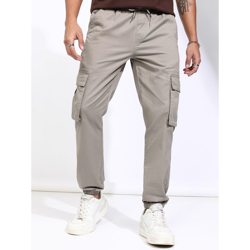 HIGHLANDER Men's Grey Slim Fit Joggers (30)