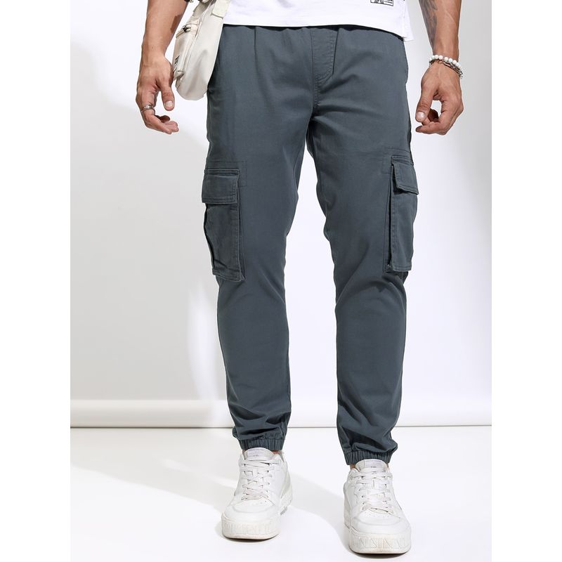 HIGHLANDER Men's Blue Slim Fit Joggers (30)