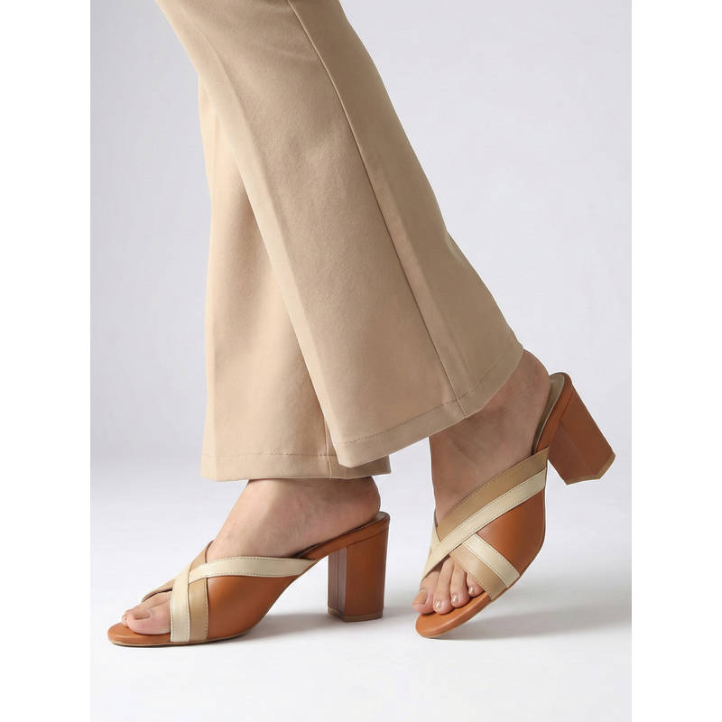 Chaal Chalan Brown Kaeli Heels (EURO 39)