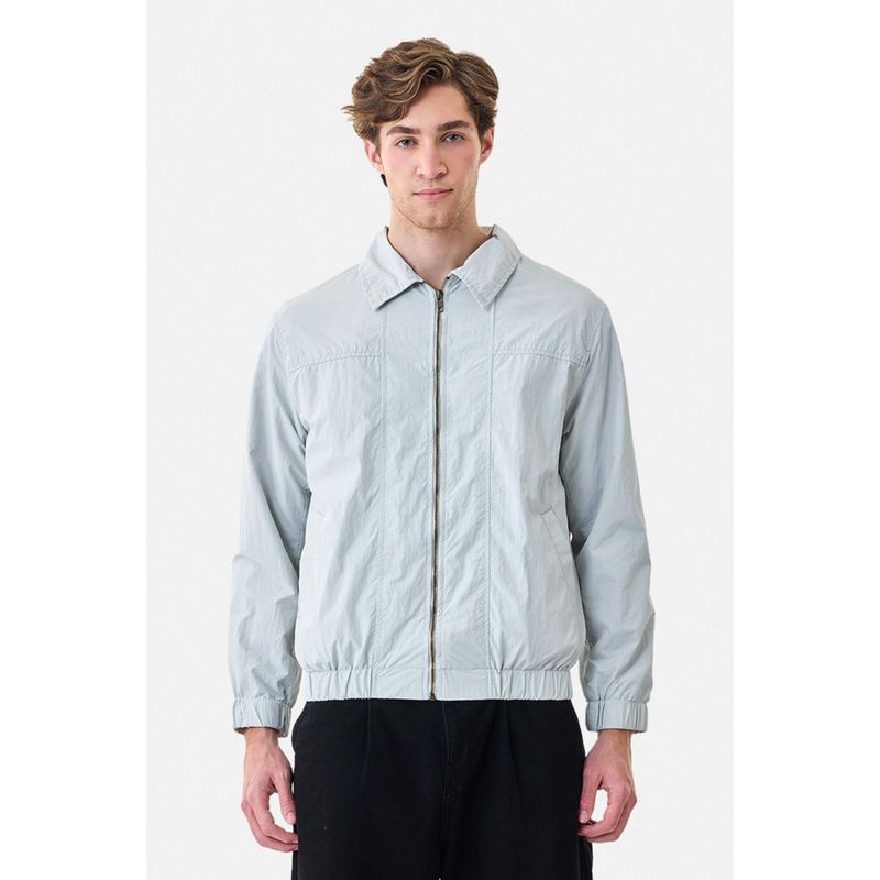 Snitch Light Grey Plain Full Sleeves Regular Casual Jacket for Men (XS)